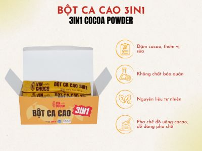 Bột ca cao 3in1 Vinchoco 200g Bột ca cao 3in1 Vinchoco 200g