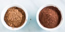 What is pure cocoa powder and blended cocoa powder?