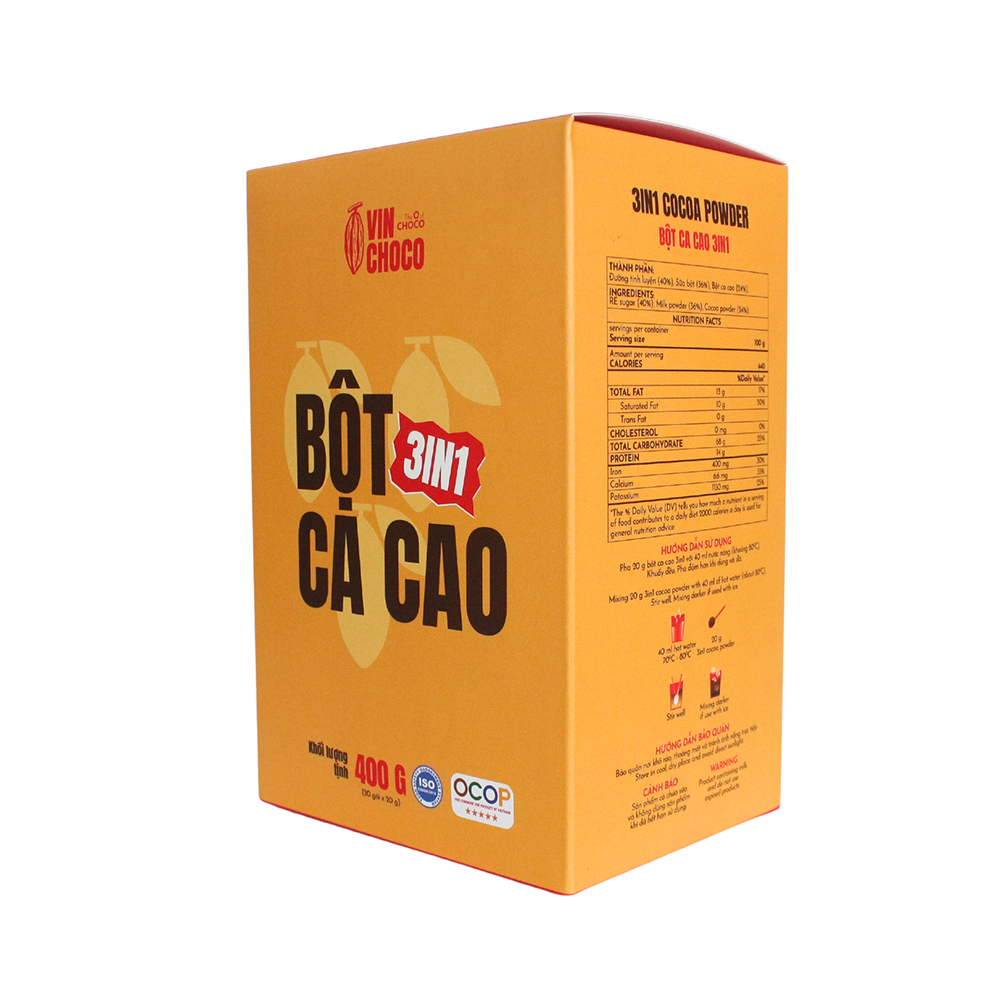 Bột ca cao 3in1 Vinchoco 400g