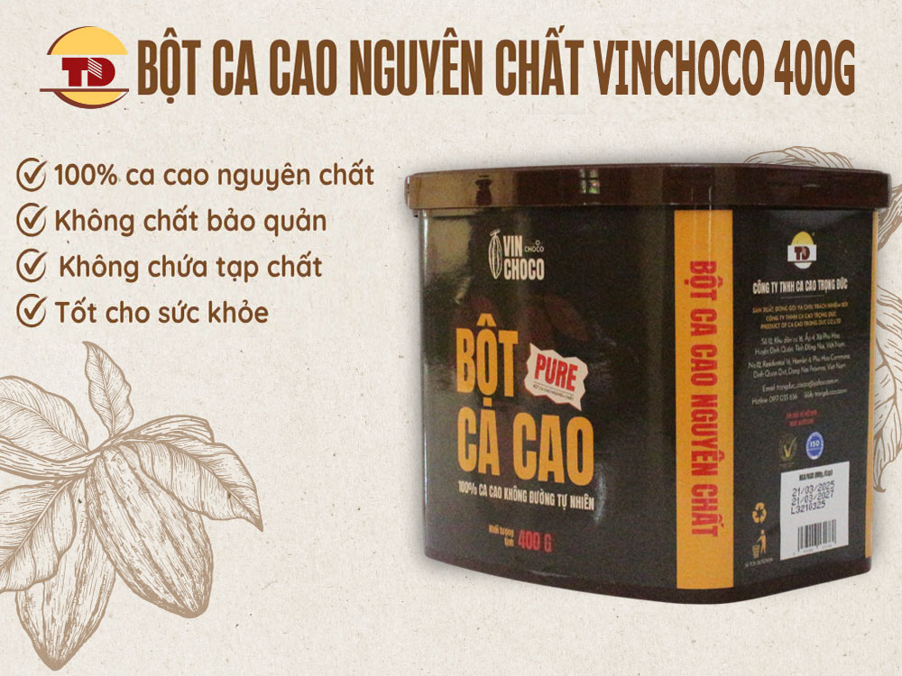 VINCHOCO PURE COCOA POWDER 400G