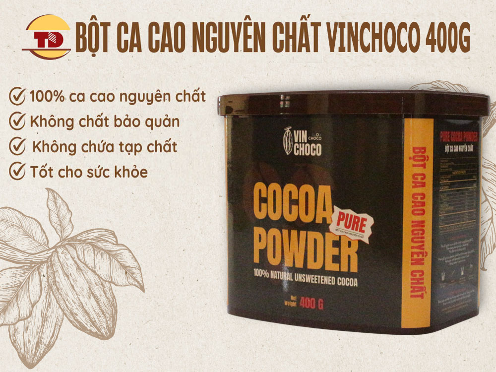 VINCHOCO PURE COCOA POWDER 400G