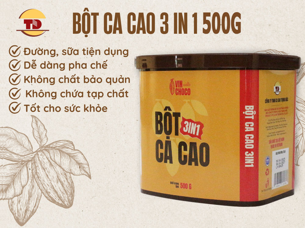 BỘT CACAO 3 IN 1 500G